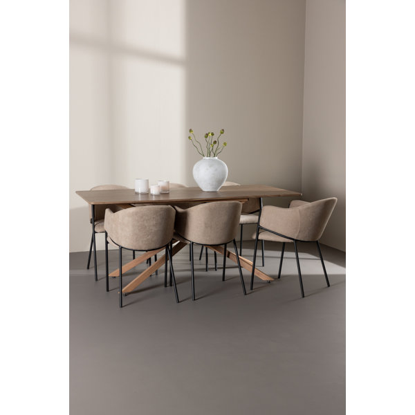 Isabelline Glastbury 6 Person Dining Set Wayfair.co.uk
